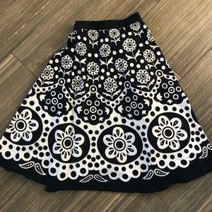 Floral Midi Flared Skirt